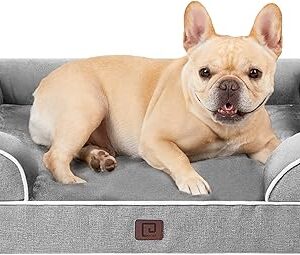 EHEYCIGA Orthopedic Dog Bed for Medium Dogs, Waterproof Memory Foam Medium Dog Beds with Sides, Non-Slip Bottom and Egg-Crate Foam Medium Dog Couch Bed with Washable Removable...